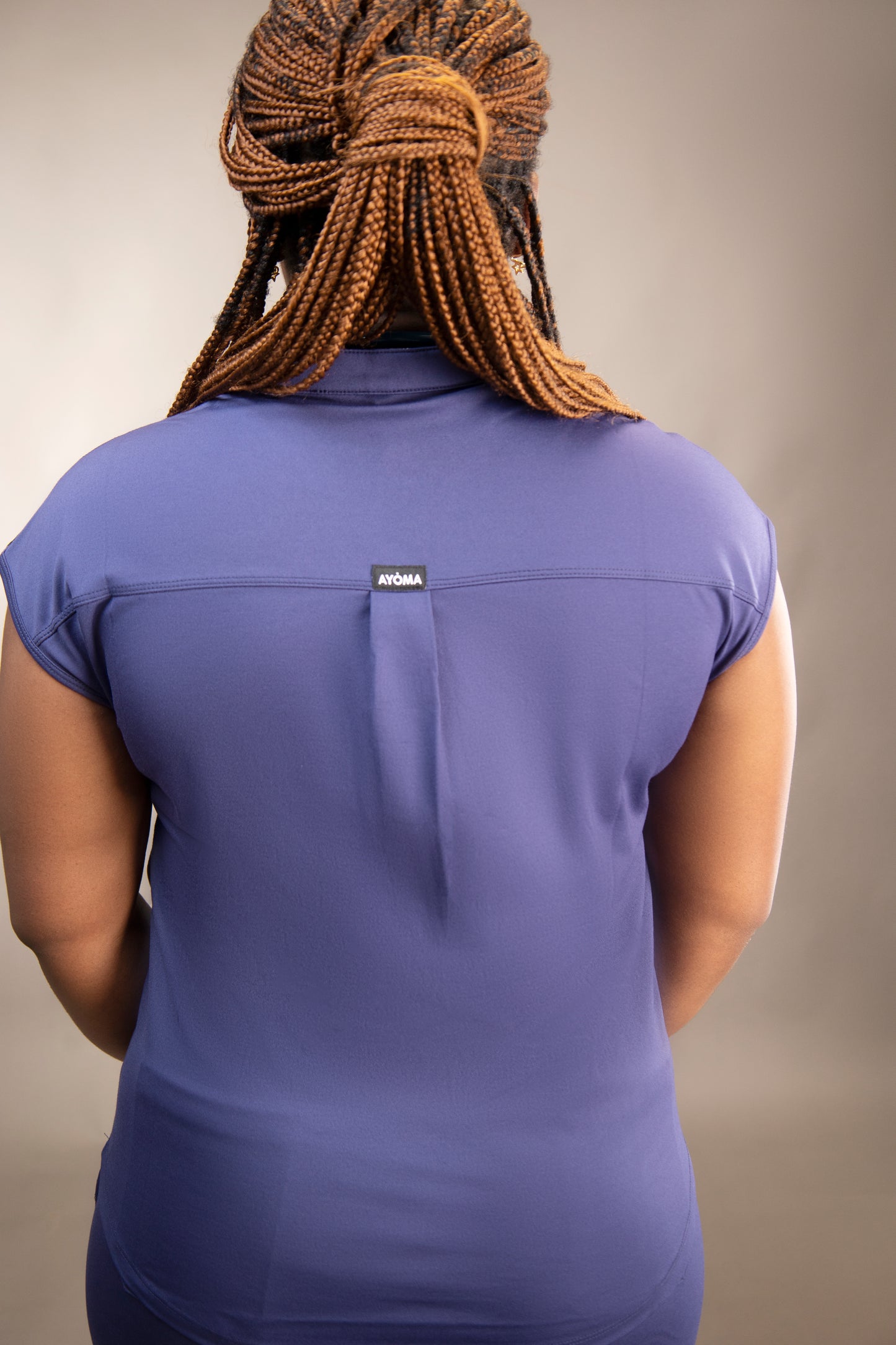 Navy Blue Sleeveless Top